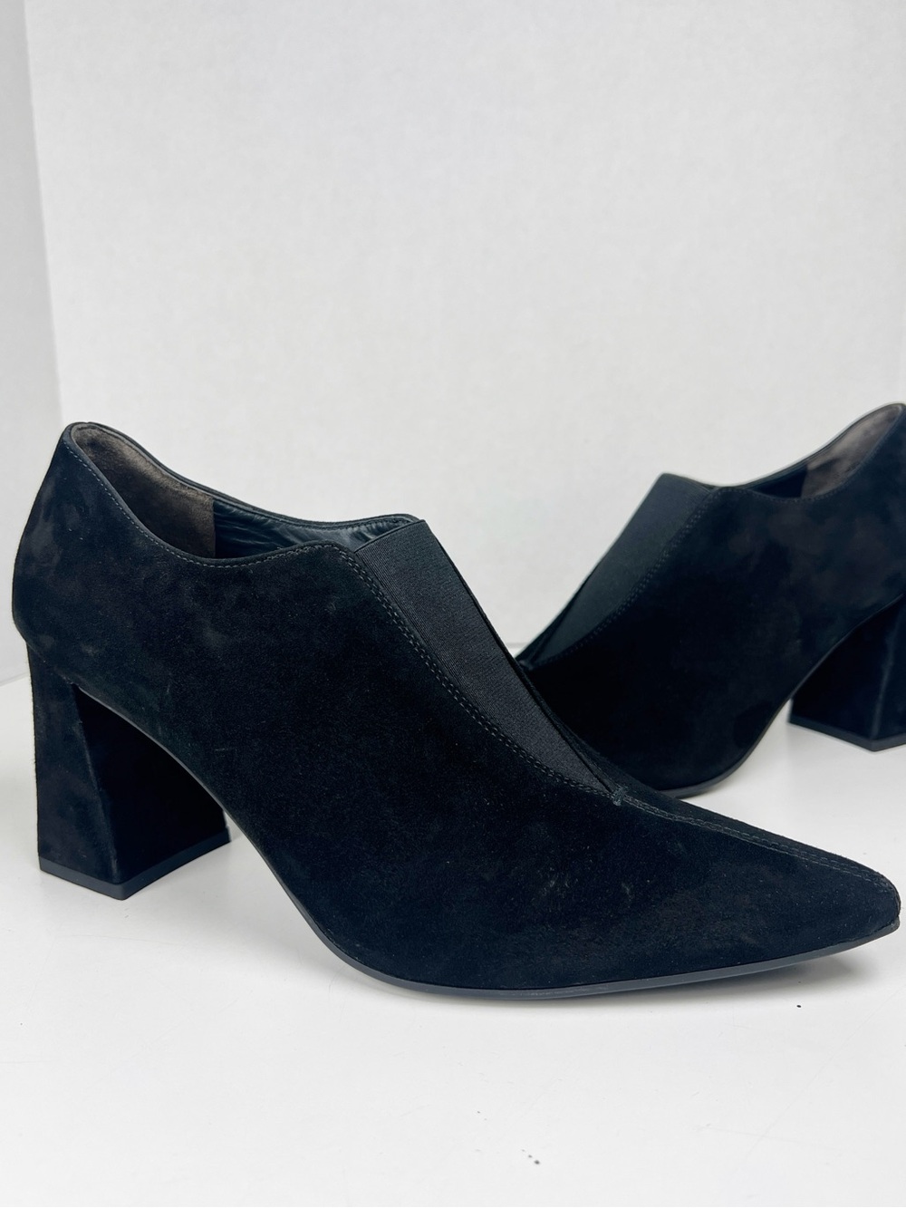 PAUL GREEN Women’s Size UK 7/ US 9.5 Black Suede Stacia Pointed Toe Ankle Bootie